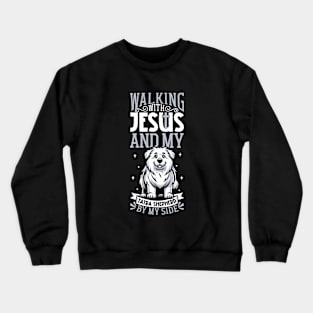 Jesus and dog - Tatra Shepherd Dog Crewneck Sweatshirt